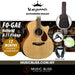 KEPMA F0-GAE Solid Top Grand Auditorium Acoustic Guitar with K-11 pickup - Natural - Music Bliss Malaysia