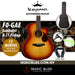 KEPMA F0-GAE Solid Top Grand Auditorium Acoustic Guitar with K-11 pickup - Sunburst - Music Bliss Malaysia
