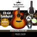 KEPMA F0-GA Solid Top Grand Auditorium Acoustic Guitar - Sunburst - Music Bliss Malaysia
