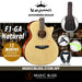 KEPMA F1-GA Solid Top Grand Auditorium Acoustic Guitar - Natural - Music Bliss Malaysia