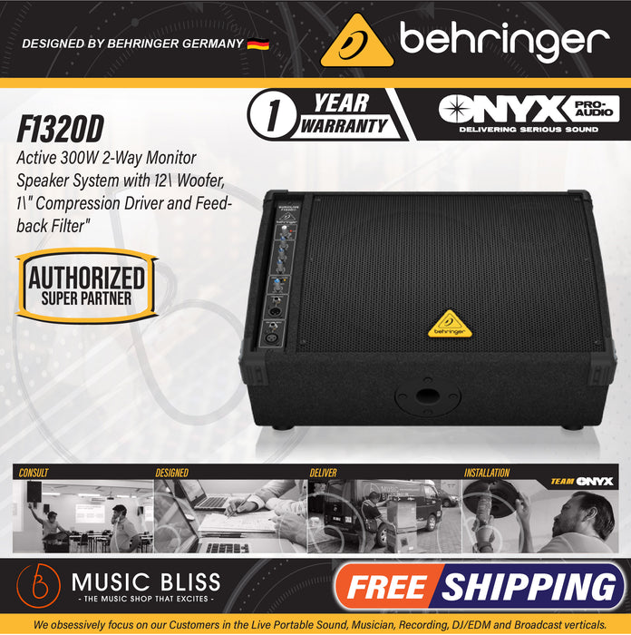 Behringer Eurolive F1320D 300-watt 12'' Powered Speaker - Music Bliss Malaysia