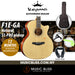 KEPMA F1E-GA Solid Top Grand Auditorium Acoustic Guitar with S1-PRO pickup - Natural - Music Bliss Malaysia