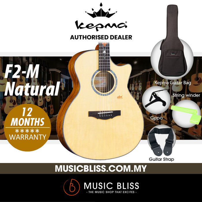 KEPMA F2-M Solid Sitka Spruce Top Grand Auditorium Acoustic Guitar - Music Bliss Malaysia