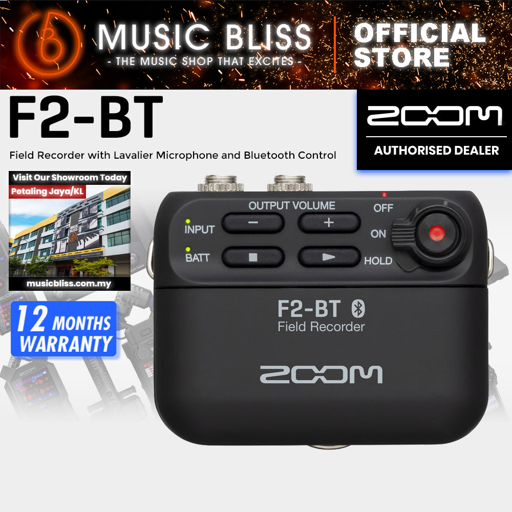 Zoom F2-BT Field Recorder with Lavalier Microphone and Bluetooth ...