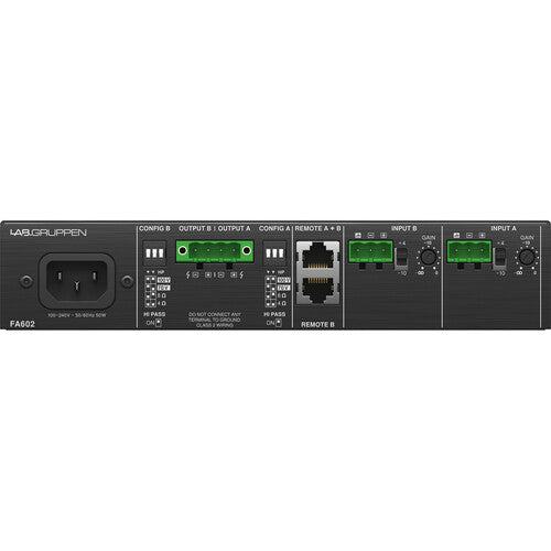 Lab Gruppen FA602 2 x 60W Commercial Amplifier with Direct Drive Technology and Energy Star Certification