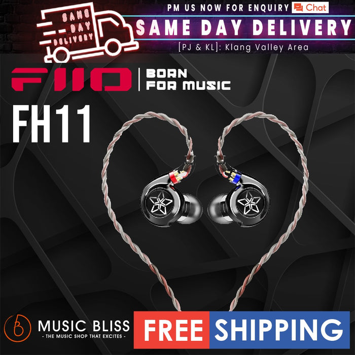 FiiO FH11 Hybrid In-Ear Earphones - Music Bliss Malaysia