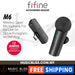 FIFINE M6 Wireless Lavalier Lapel Microphone System for Phones/Tablets, 2.4GHz Cordless Condenser Omnidirectional Clip-on Mic, USB C Receiver, for Video, Interview, Vlog, YouTube, Recording - Music Bliss Malaysia