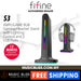 FIFINE S3 Gaming Headset Stand-RGB Headphones Stand Holder PC Computer Desktop Accessories with 2 USB Ports for Gamer, with Solid Base, Sound Light Sync, Light Control Keys (S-3) - Music Bliss Malaysia