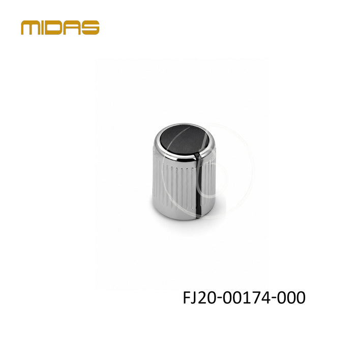 M32 LIVE, M32R LIVE, DL16 Plastic Knob Cap/Rotary /P0B3I/PC/Silver/Plating, Chrome/YS1282A/Injection Molding/UL94 HB/W/D=14mm/H=17mm/With Indicator=Yes (Spare Parts for Midas)