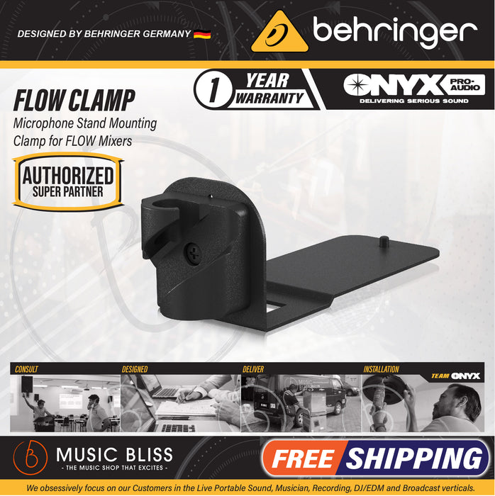 Behringer Flow Clamp Clamp for attaching a FLOW Mixer to a Mic-Stand - Music Bliss Malaysia