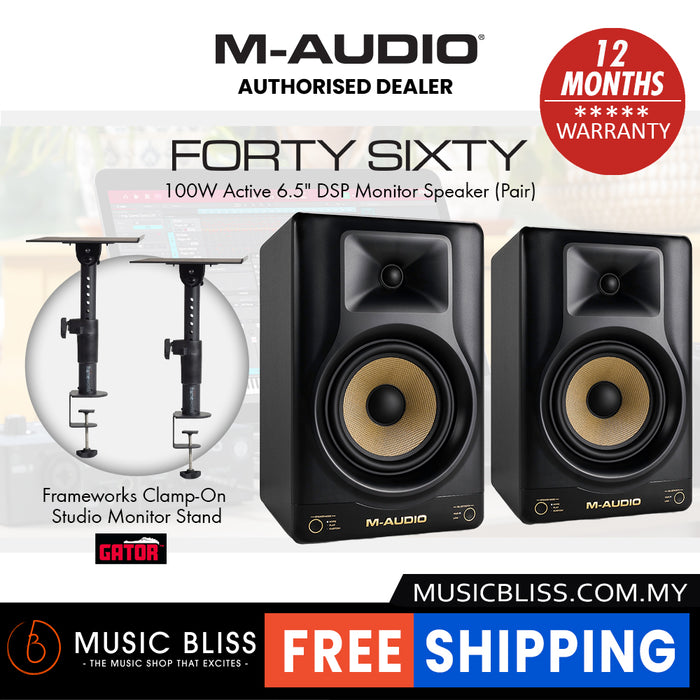 M-Audio Forty Sixty 100W Active 6.5" DSP Monitor Speaker - Pair