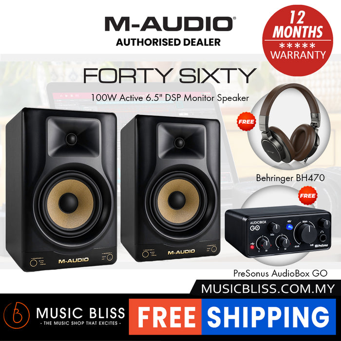 M-Audio Forty Sixty 100W Active 6.5" DSP Monitor Speaker - Pair