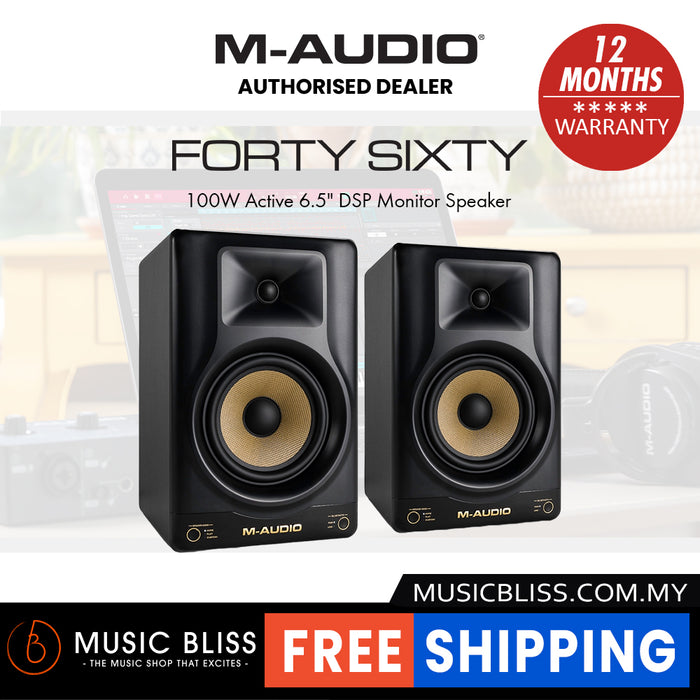 M-Audio Forty Sixty 100W Active 6.5" DSP Monitor Speaker - Pair