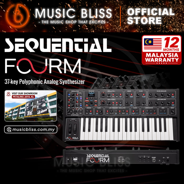 Sequential Fourm Compact Polyphonic Analog Synthesizer
