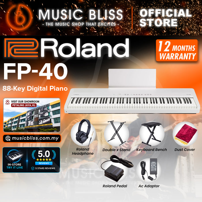 Roland FP-40 Piano Sphere 88-key Digital Piano - White