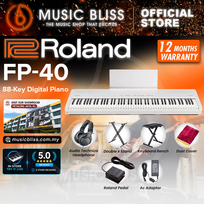 Roland FP-40 Piano Sphere 88-key Digital Piano - White