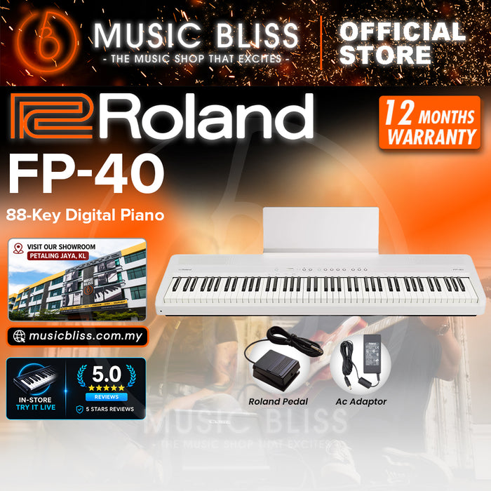 Roland FP-40 Piano Sphere 88-key Digital Piano - White