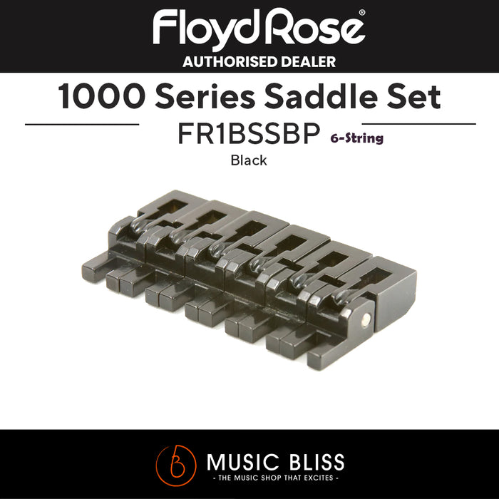 Floyd Rose FR1BSSBP 1000 Series Replacement Locking Bridge Saddle Set (6 pcs) - Black - Music Bliss Malaysia