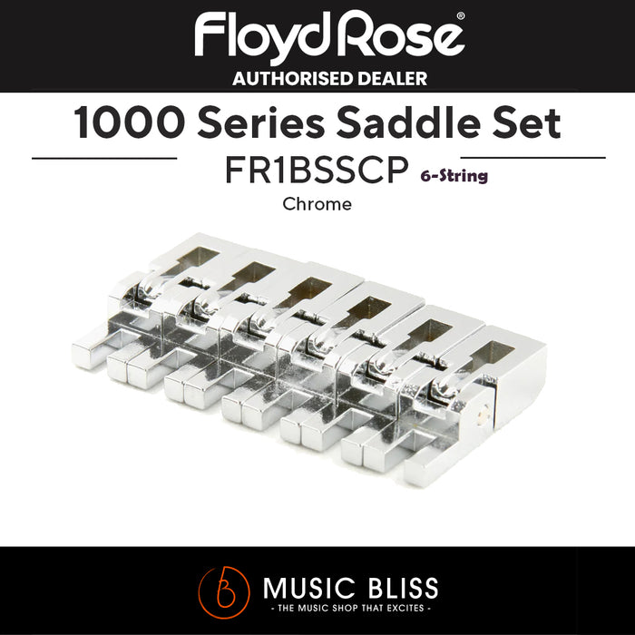 Floyd Rose FR1BSSCP 1000 Series Replacement Locking Bridge Saddle Set (6 pcs) - Chrome - Music Bliss Malaysia