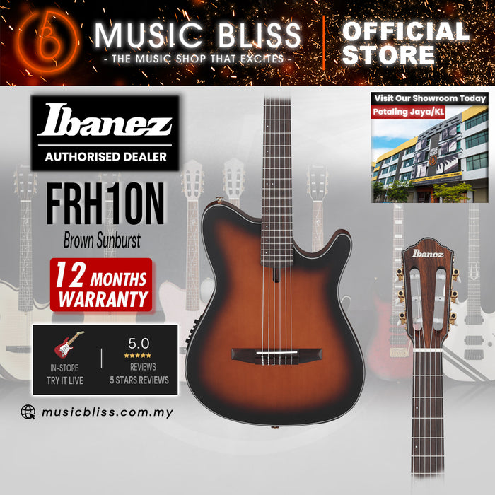 Ibanez FRH10N Thinline Nylon Acoustic-electric Guitar - Brown Sunburst