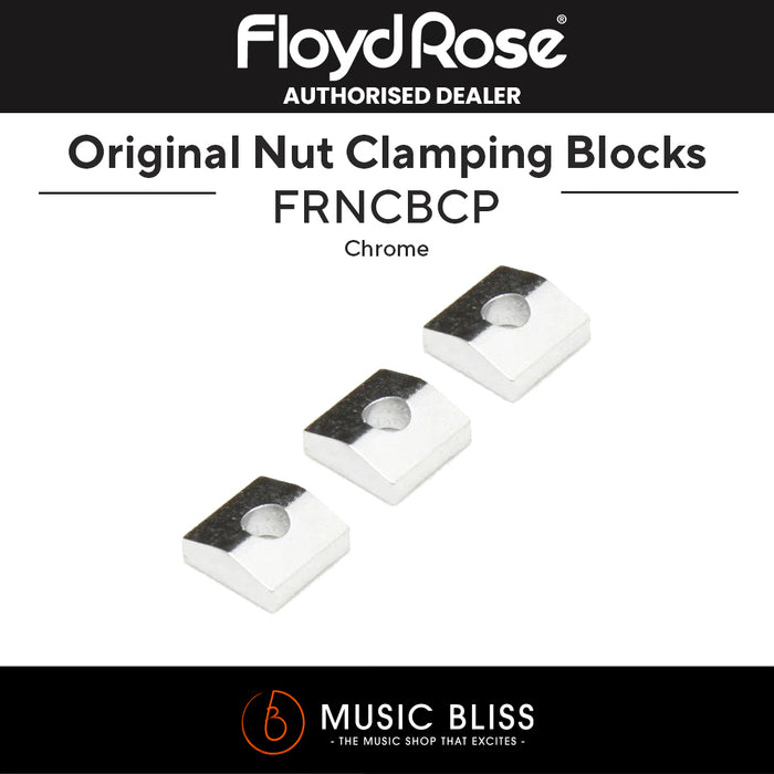 Floyd Rose FRNCBCP Original Series Nut Clamping Blocks - Chrome (Set of 3) - Music Bliss Malaysia
