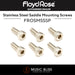 Floyd Rose Stainless Steel Saddle Mounting Screws - set of 6 - Music Bliss Malaysia