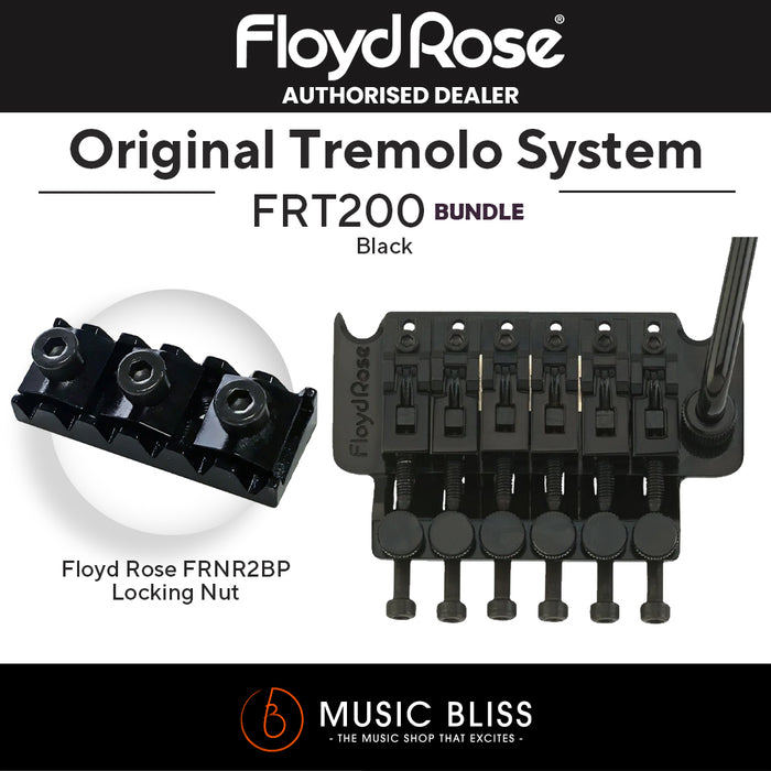 Floyd Rose FRT200 Original Tremolo System with Floyd Rose FRNR2BP R2 Locking Nut Package - Music Bliss Malaysia