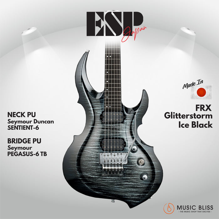 ESP Original FRX - Glitterstorm Ice Black [MIJ - Made in Japan] - Music Bliss Malaysia