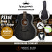 KEPMA FS36E Solid Top Mini Acoustic Guitar with K-11 pickup - Black - Music Bliss Malaysia