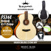KEPMA FS36E Solid Top Mini Acoustic Guitar with K-11 pickup - Natural - Music Bliss Malaysia