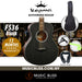 KEPMA FS36 Solid Top Mini Acoustic Guitar - Black - Music Bliss Malaysia