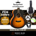 KEPMA FS36 Solid Top Mini Acoustic Guitar - Sunburst - Music Bliss Malaysia