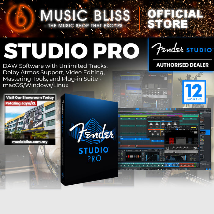 Fender Studio Pro+ DAW Software - 12-month Subscription