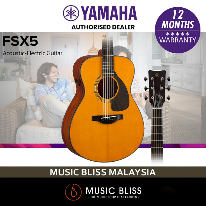 Yamaha Red Label FSX5 Acoustic-Electric Guitar with Hardcase - Natural Gloss (FSX-5) MADE IN JAPAN
