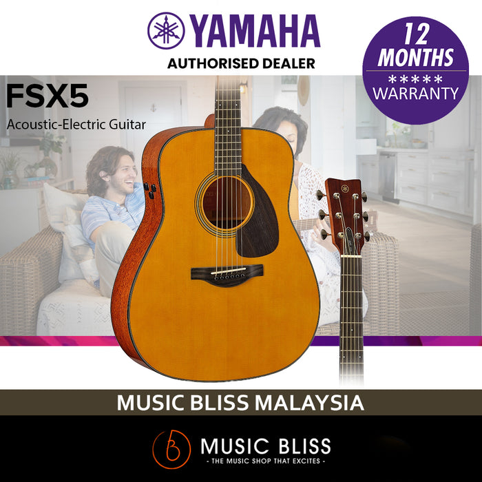 Yamaha Red Label FSX5 Acoustic-Electric Guitar with Hardcase - Natural Gloss (FSX-5) MADE IN JAPAN