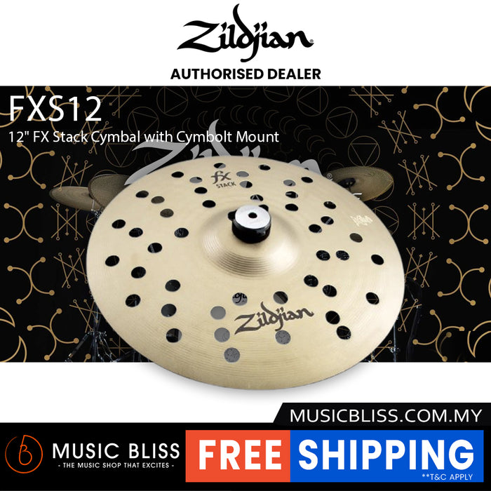 Zildjian 12" FX Stack Cymbal with Cymbolt Mount