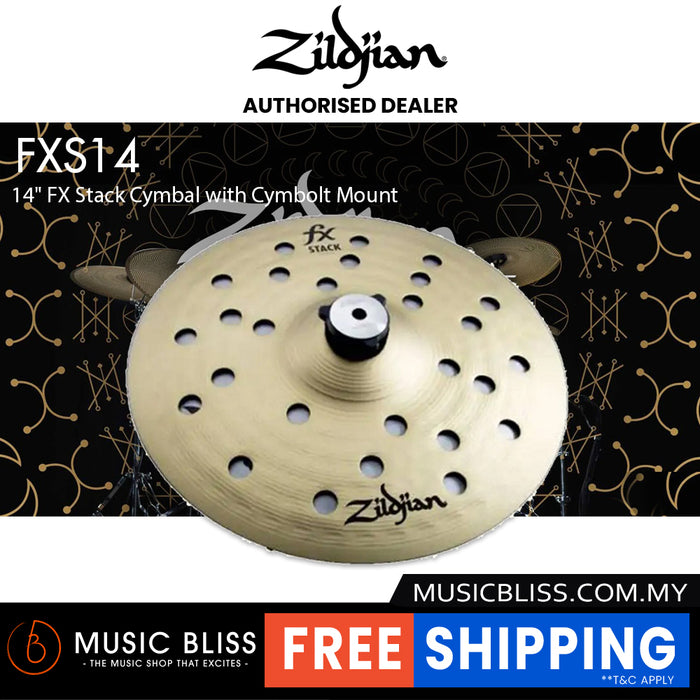 Zildjian 14" FX Stack Cymbal with Cymbolt Mount