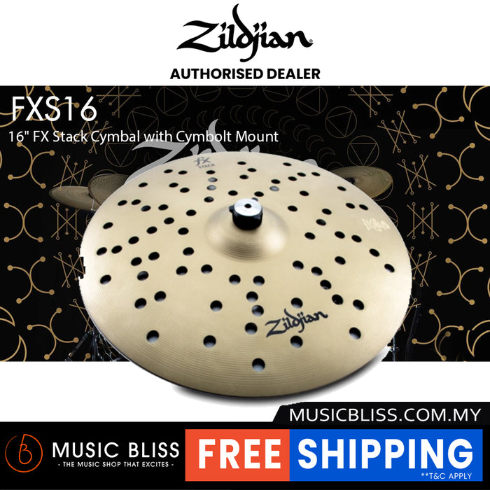 Zildjian 16" FX Stack Cymbal with Cymbolt Mount