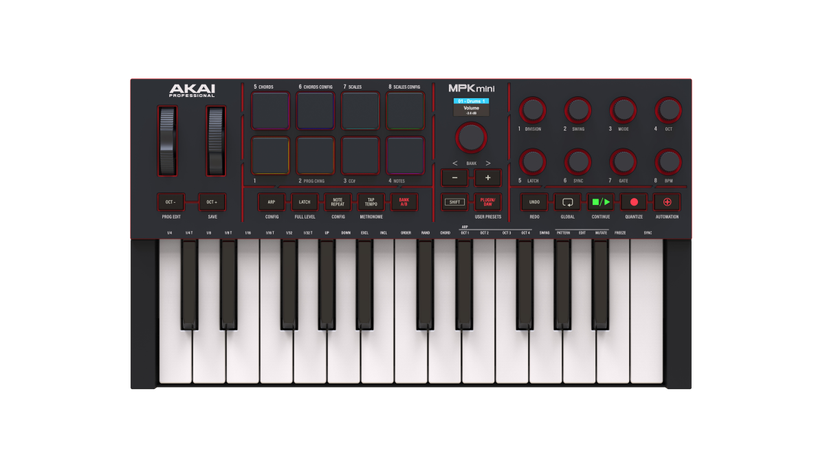 Akai Professional MPK Mini IV MIDI Keyboard Controller - Black