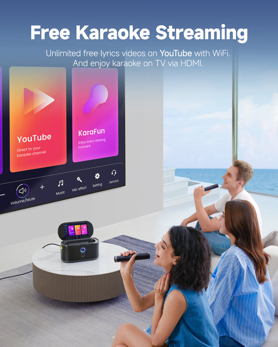 Ikarao Shell S1 Premium Portable Karaoke Machine with 104dB Sound Pressure,and 10.1” HD Screen