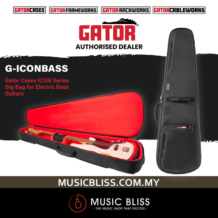 Gator G-ICONBASS Icon Series Bass Gig Bag - Black