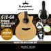 KEPMA G1E-GA Solid Sitka Spruce Top Grand Auditorium Acoustic Guitar with LR BAGGS STAGE PRO pickup - Natural - Music Bliss Malaysia