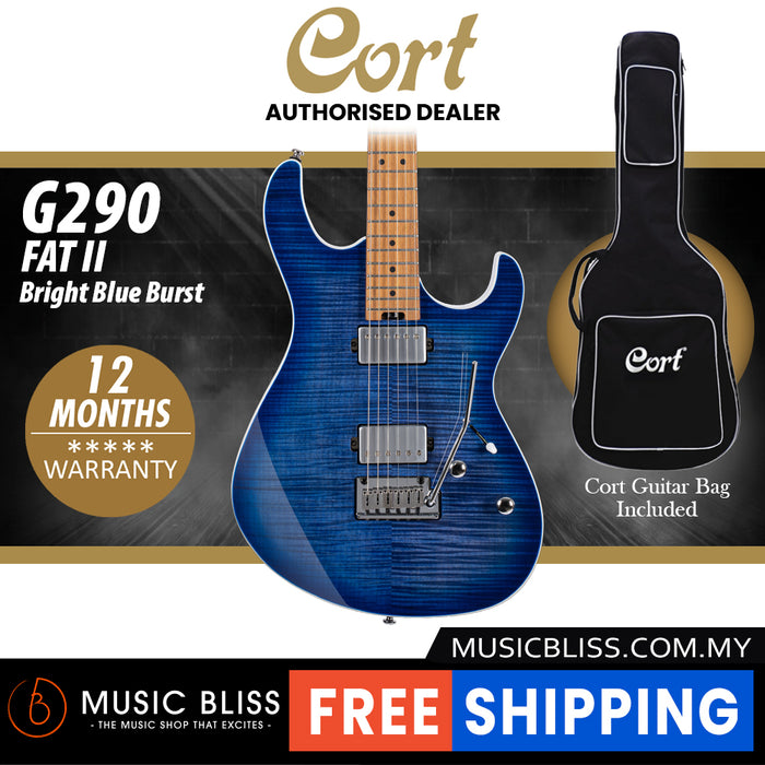 Cort G290 FAT II Electric Guitar with Bag - Bright Blue Burst