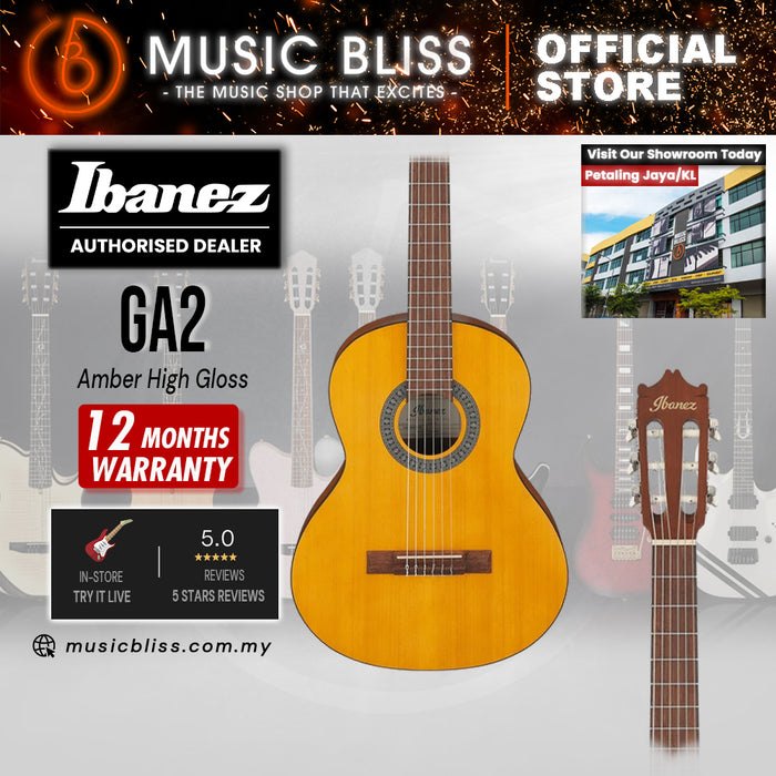 Ibanez GA2 3/4 Classical Guitar - Amber High Gloss