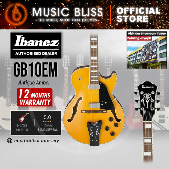 Ibanez George Benson Signature GB10EM Electric Guitar - Antique Amber