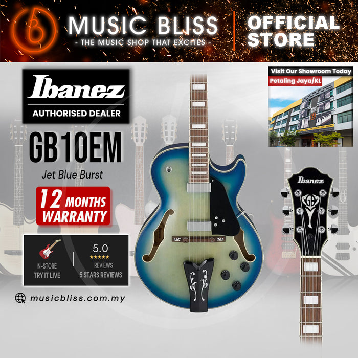 Ibanez George Benson Signature GB10EM Electric Guitar - Jet Blue Burst