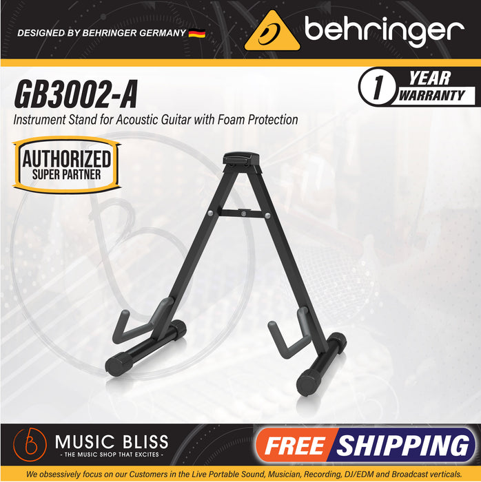 Behringer GB3002-A Acoustic Guitar Stand with Foam Protection - Music Bliss Malaysia