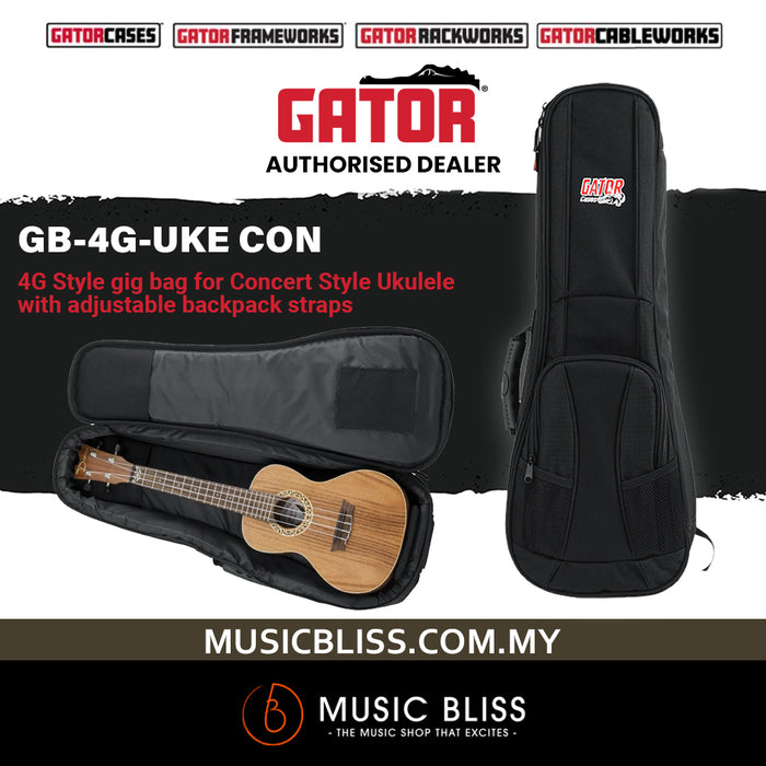Gator 4G Series Gig Bag for Concert Ukulele