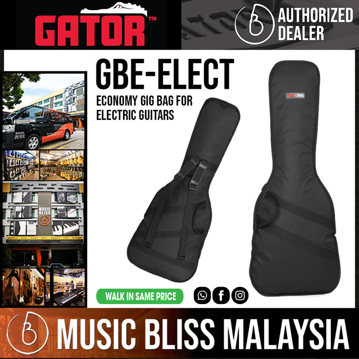 Gator GBE-ELECT Economy Gig Bag for Electric Guitar - Music Bliss Malaysia