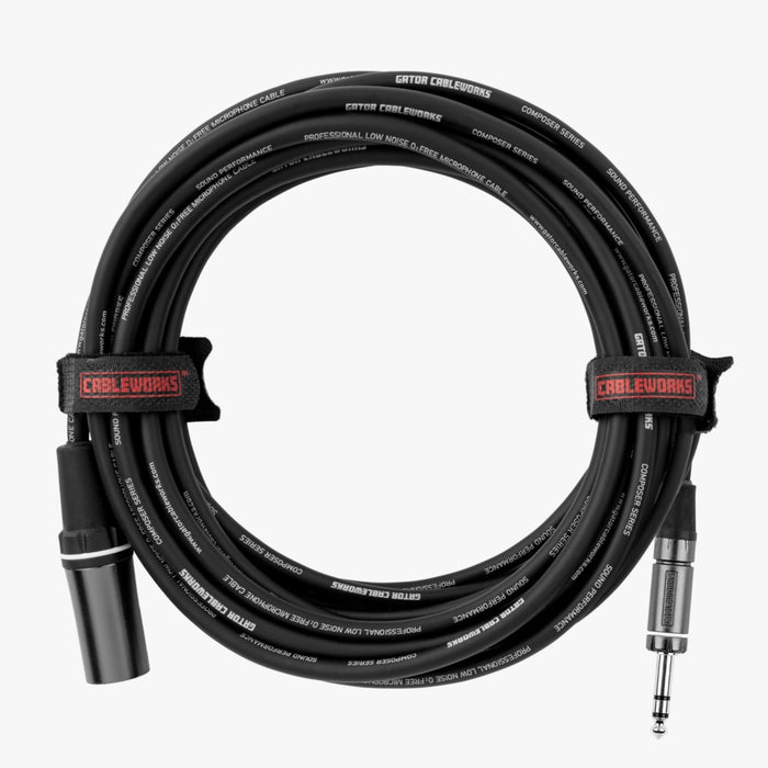 Gator GCWC-XLR-10MTRS Composer Series 10 Foot XLR M to TRS Cable